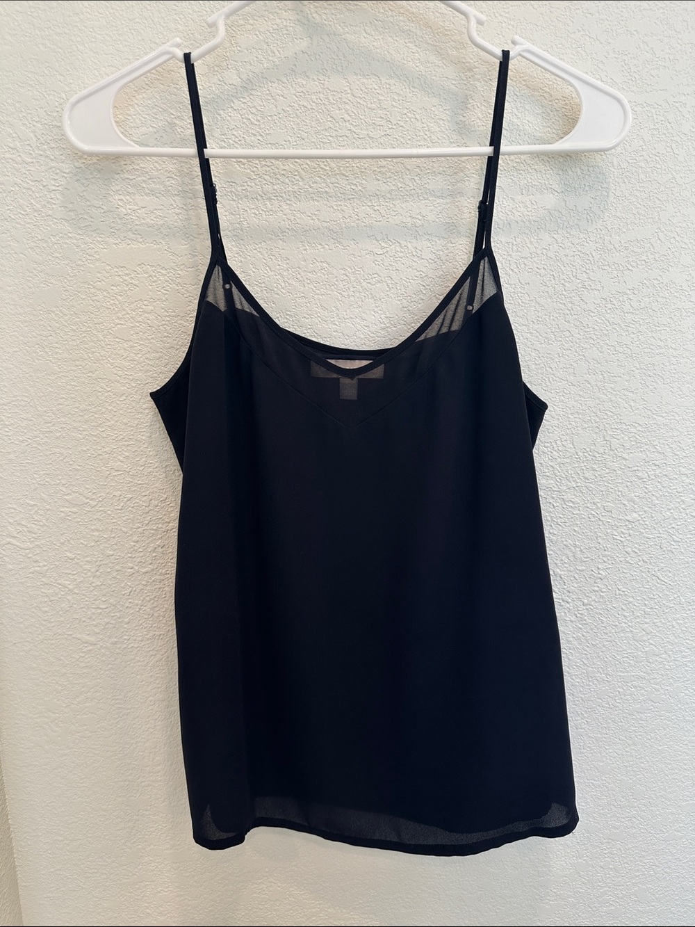 Banana Republic Navy Sheer-Trim Spaghetti Strap Cami